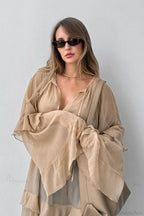 Batwing Sleeve Sun Protection Maxi Dress image 3