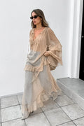 Batwing Sleeve Sun Protection Maxi Dress image 1