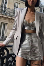 Bauer Ruched Bralette Charming + Riley Skirt Set image 10