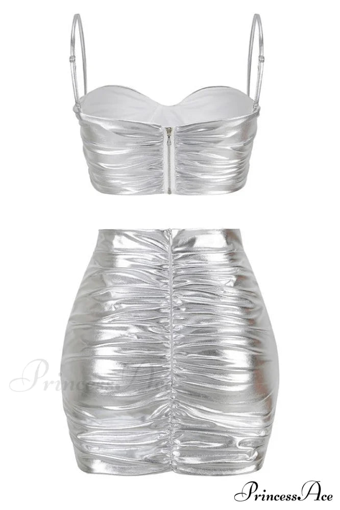 Bauer Ruched Bralette Charming + Riley Skirt Set image 12