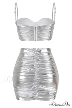 Bauer Ruched Bralette Charming + Riley Skirt Set image 12