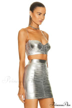 Bauer Ruched Bralette Charming + Riley Skirt Set image 2