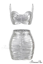 Bauer Ruched Bralette Charming + Riley Skirt Set image 11