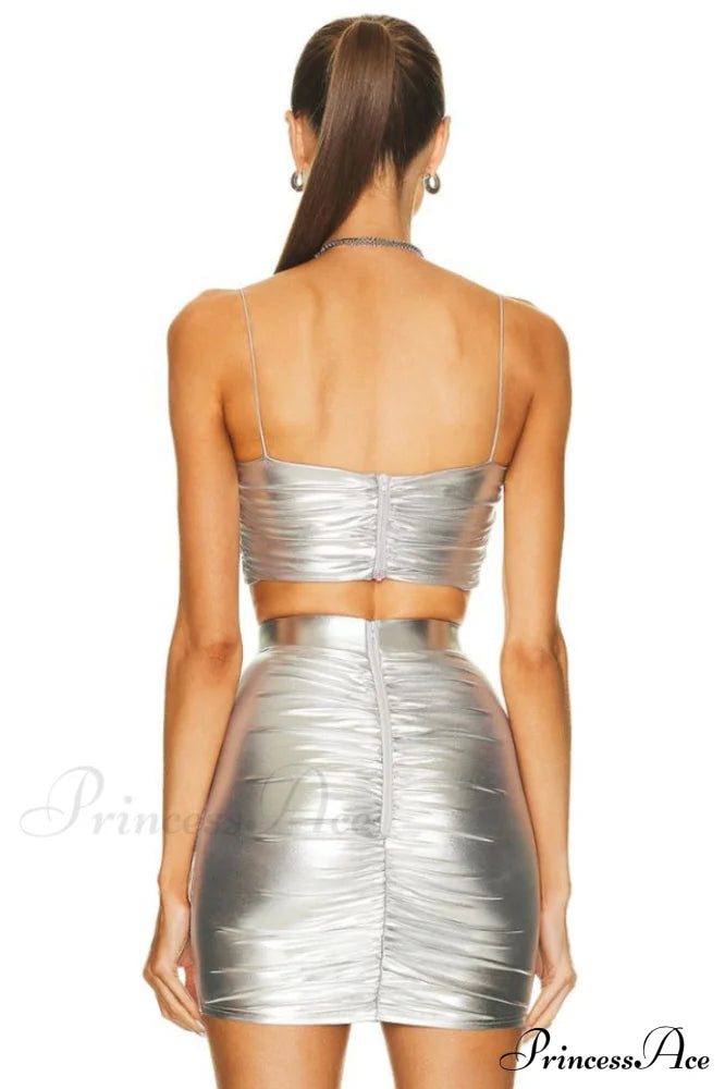 Bauer Ruched Bralette Charming + Riley Skirt Set image 3