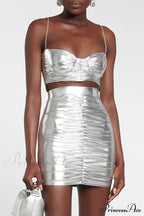 Bauer Ruched Bralette Charming + Riley Skirt Set image 8