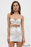 Bauer Ruched Bralette Charming + Riley Skirt Set image 4