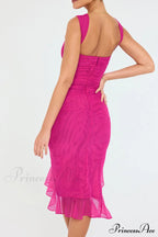 Bay Leaf Stylish Ruffle Midi Dress image 8