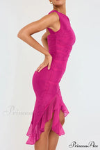 Bay Leaf Stylish Ruffle Midi Dress image 7