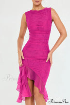 Bay Leaf Stylish Ruffle Midi Dress image 5