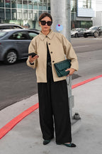 French Khaki Utility Trench Coat image 1