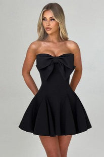 Elegant Bow Backless Cocktail Dress image 7