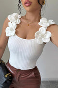 Floral Applique Knit Top image 2
