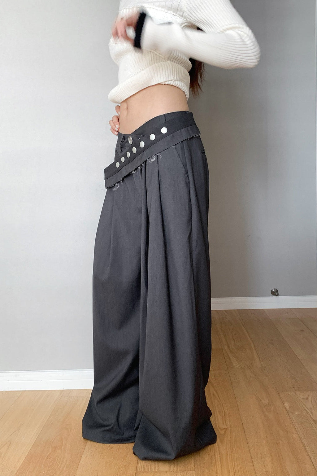Vintage Wide-Leg Straight-Leg Pants image 4