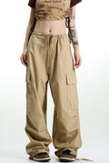 Vintage Khaki Wide Leg Cargo Pant image 1