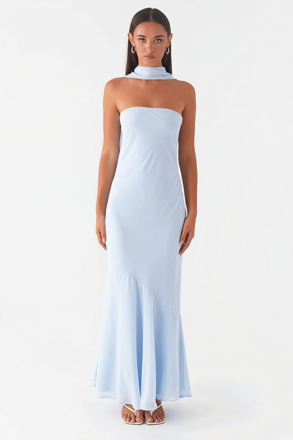 Floral Tie Fishtail Vacation Maxi Dress image 7