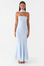 Floral Tie Fishtail Vacation Maxi Dress image 7