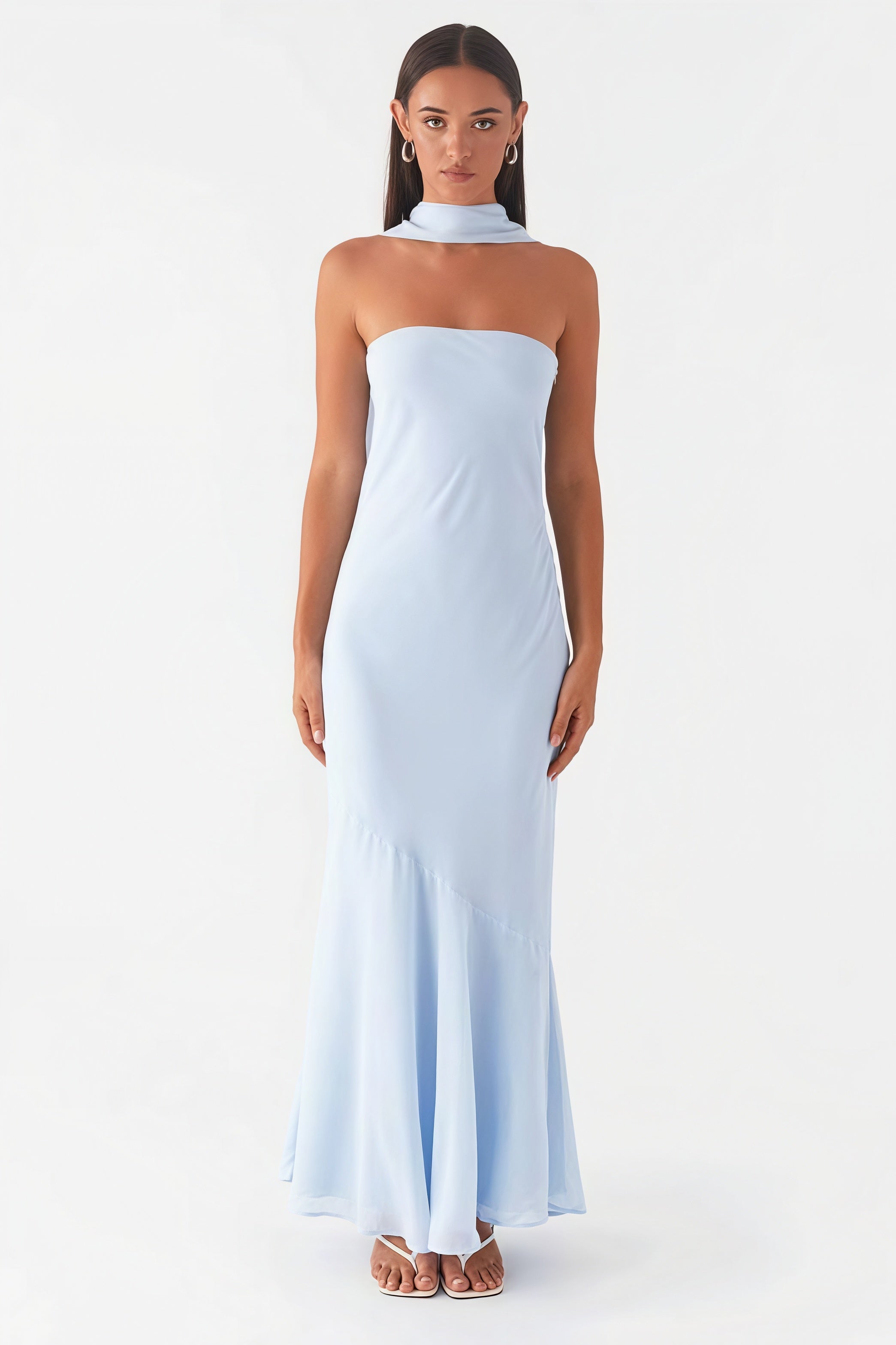Floral Tie Fishtail Vacation Maxi Dress image 7