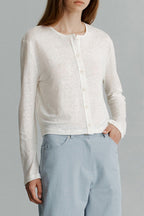Solid Color Buttoned Knit Cardigan image 3