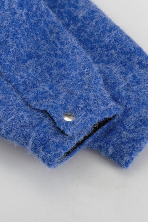 Long Sleeve Blue Wool Jacket image 6