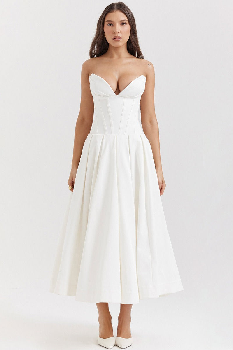 Strapless Corset A-Line Party Dress image 11