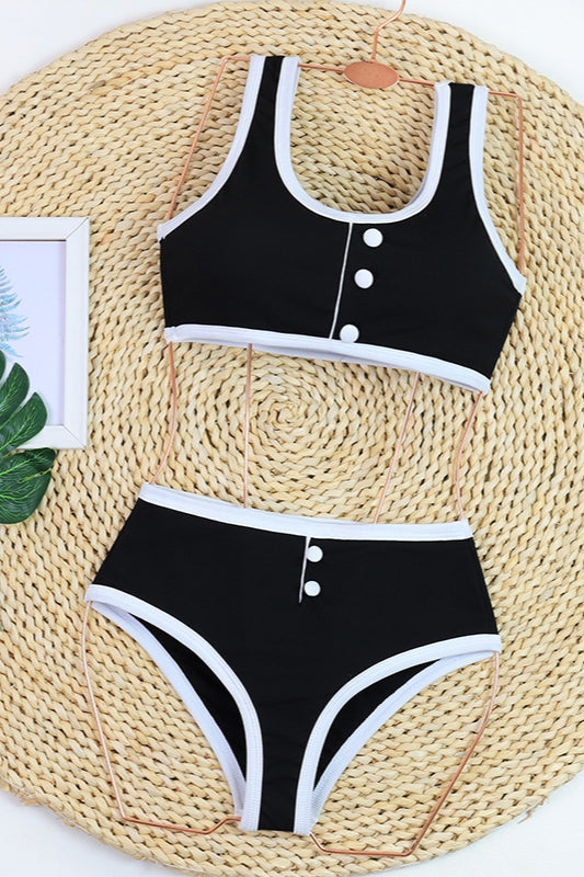 Monochrome Chic Bikini Two Piece Swim Set image 3