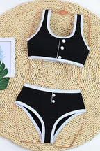 Monochrome Chic Bikini Two Piece Swim Set image 3