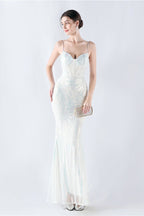 Boned Sequin Embroidered Formal Dress image 7
