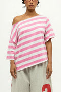 Casual Colorful Striped Loose T-Shirt image 1
