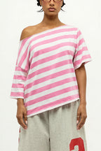 Casual Colorful Striped Loose T-Shirt image 1