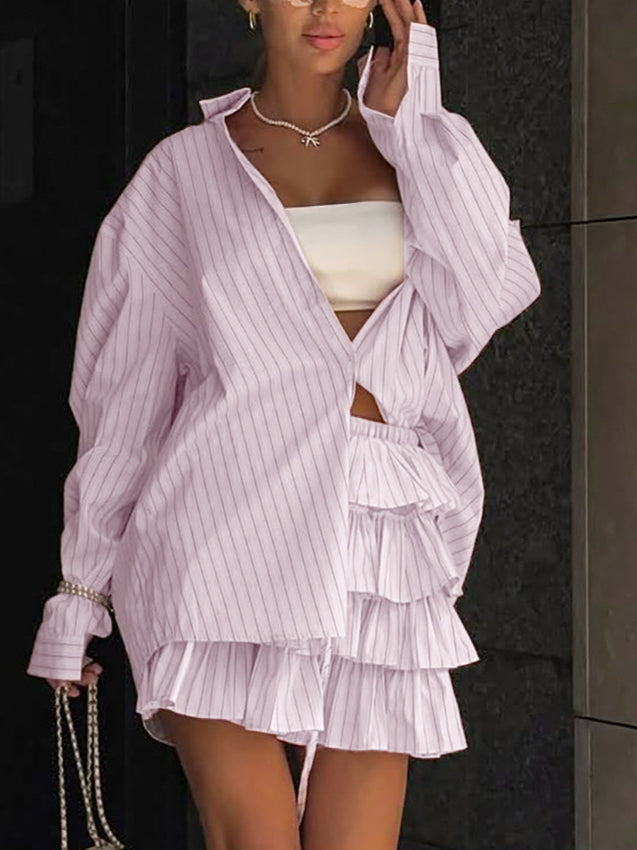 Chic Striped Blouse and Layered Blouse image 3
