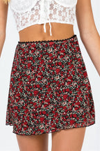 Printed Mesh Bodycon Mini Skirt image 1