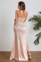 Halter Neck Hollow Out Split Maxi Dress image 5