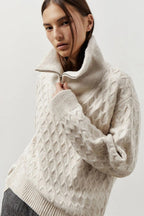Thick Knit Turtleneck Half-Zip Sweater image 5