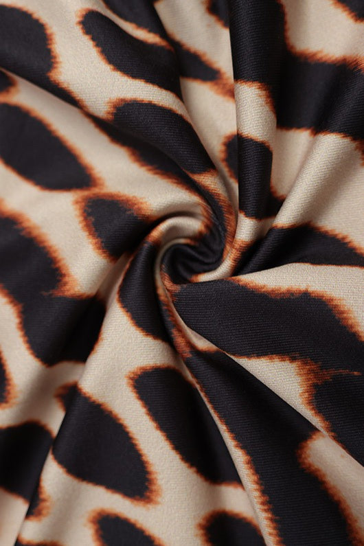 One Shoulder Tie Animal Print Mini Dress image 5