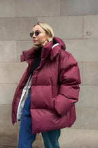 Heavy Duty Zipped Hooded Puffer Jacket image 15