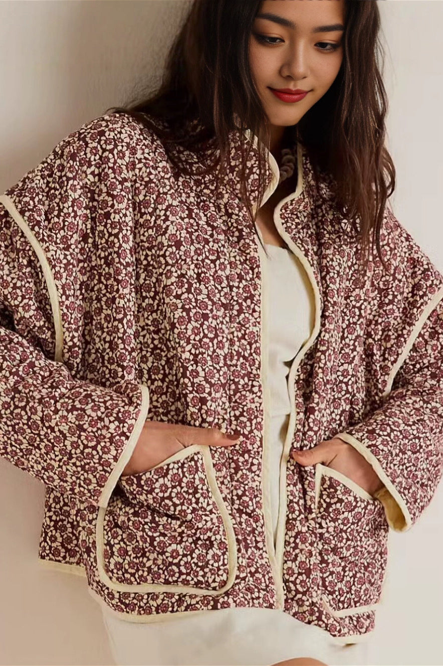 Loose Printed Quilted Padded Coat image 2