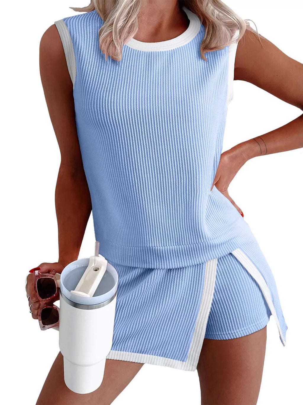 Avia Ribbed Set styled for Avrienne
