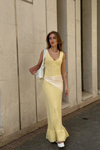 French Style Slimming V-neck Boho Dress image 1