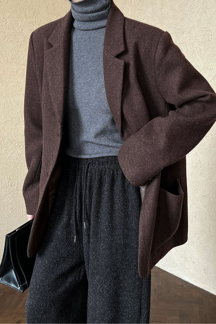 Wool Blend Relaxed Fit Blazer image 15