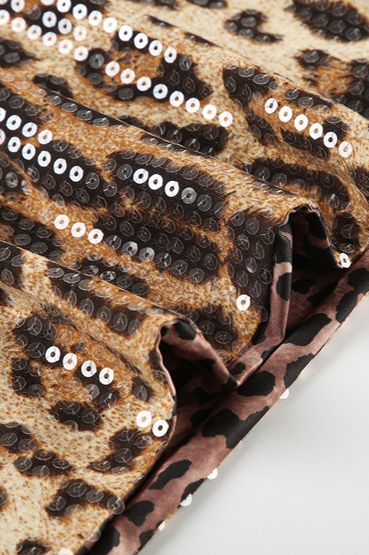 Sequin Leopard Strap Mini Dress image 3