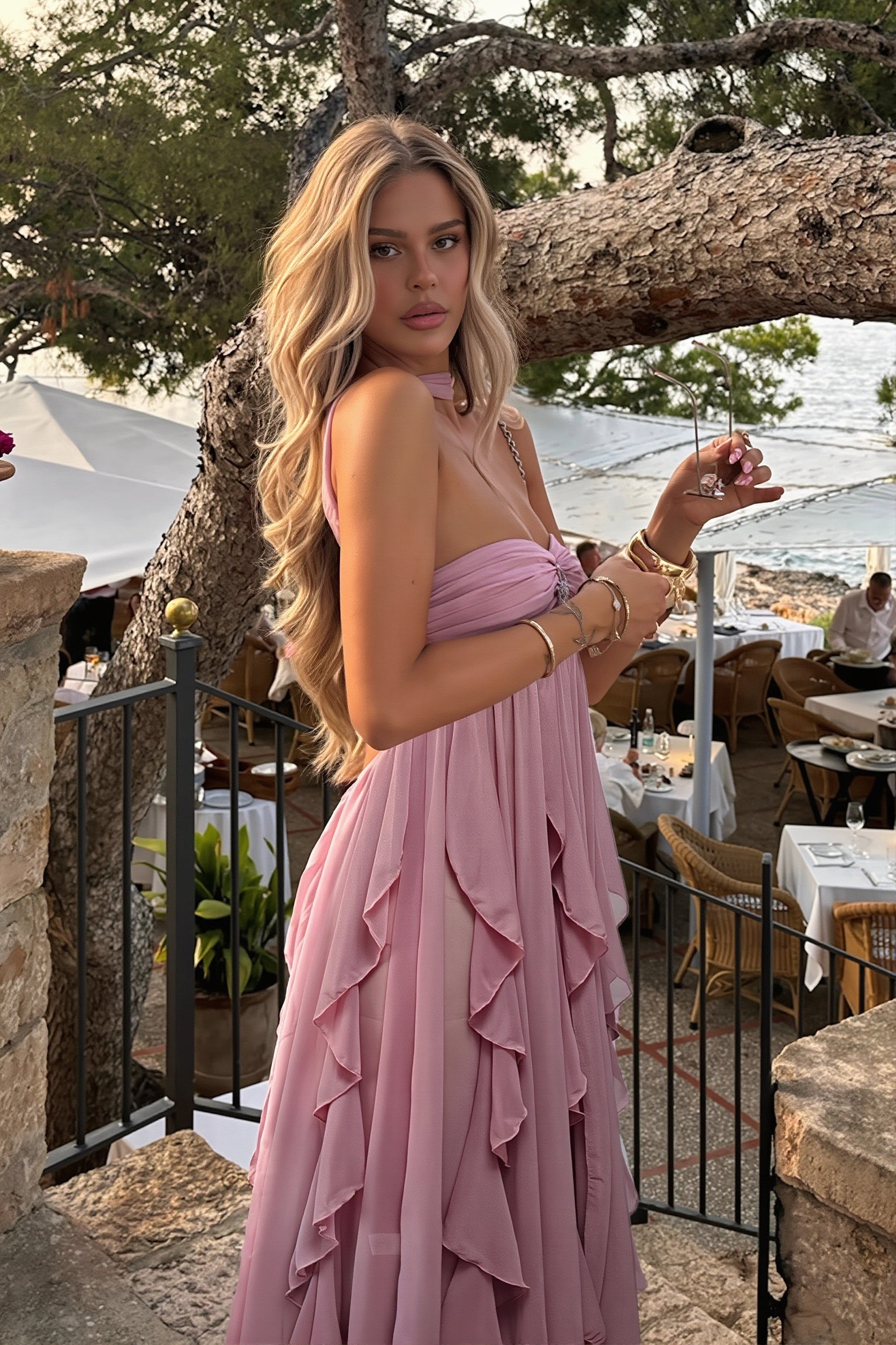 Elegant Backless Party Maxi Dress image 2