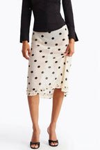 Sheer Polka Dot Casual High Waist Skirt image 2