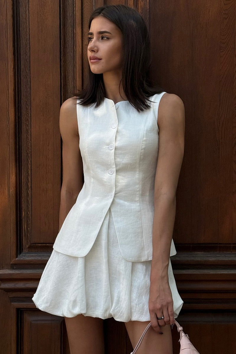 Sweet Bud Hem Vest Tank Mini Skirt Set image 6