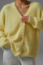 Faux Fur Blend V-Neck Cardigan image 12