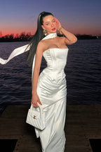 Slimming Square Neck Waist-Cinched Party Dress image 5