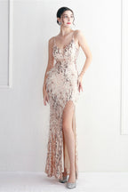 Intricate Beadwork Figure Hugging Gown Formal Dress image 20