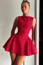 Solid Sleeveless Backless Bodycon Cocktail Dress image 7