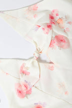 Floral Slim Fit Deep V High Waist Maxi Dress image 8