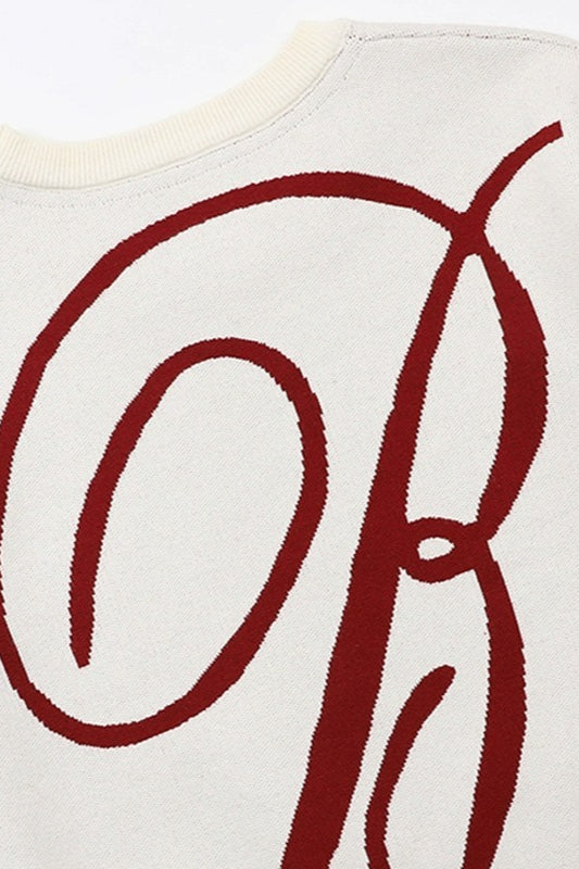 Casual Vintage Crew Neck Sweater image 9