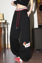 Print Loose Straight Leg Sweat Pants image 7